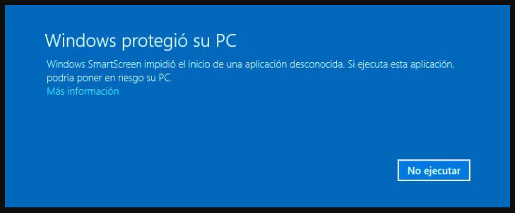 Solución a error 012: "Windows protegió su PC" – Inmosoft